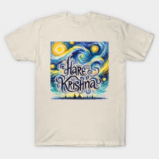 Starry Night Hare Krishna T-Shirt